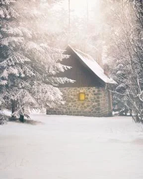 Winter House Stock-Fotos