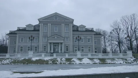 Winter house on river Video stock 94722545