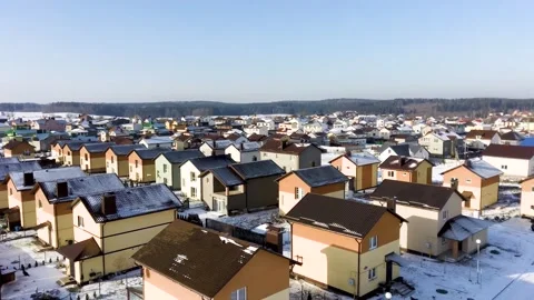 Winter houses Stock Footage 130217215
