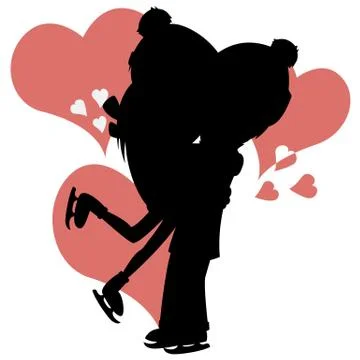 Winter hugs Stock Illustration