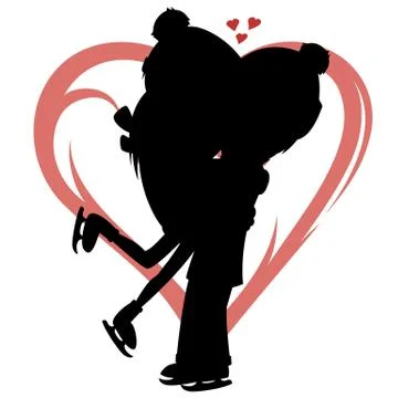 Winter hugs Stock Illustration