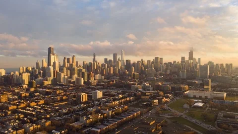Winter hyperlapse of Chicago Stock Footage 101933855