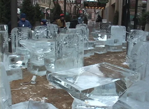Winter Ice Carving (1) Video stock 230111334