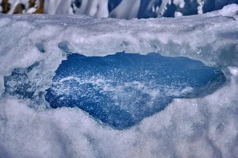 Winter Ice Cave Mountains Jets Spring Water Stock Photos