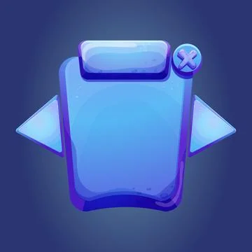 Winter ice fantasy interface template game menu in cartoon style isolated on Illustration