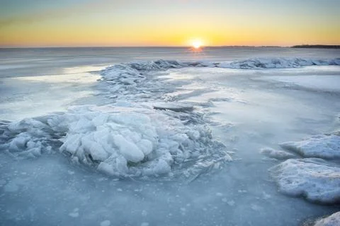 Winter ice landscape. Stock Photos