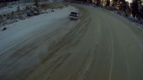 Winter ice rally Stock Footage 86320018