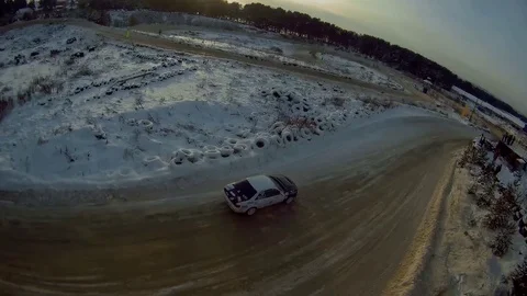 Winter ice rally Video stock 86320137