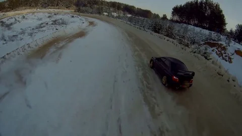 Winter ice rally Video stock 86320227