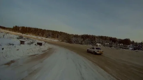 Winter ice rally Video stock 86320319