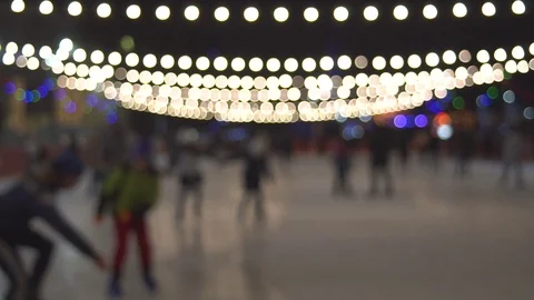 Winter ice rink. Stock Footage