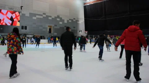 Winter ice skating  Stock Footage 59089571