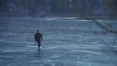 Winter iceskating Video stock 148091539