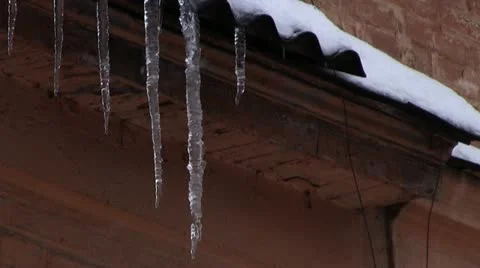 Winter icicles 스톡 동영상 20558369