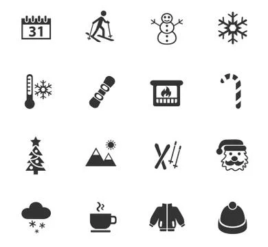 Winter icon set Stock Illustration
