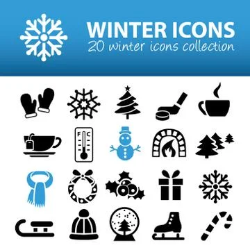 Winter icons Stock Illustration