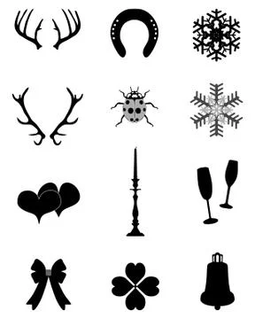 Winter icons Stock Illustration