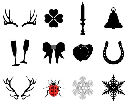 Winter icons Stock Illustration