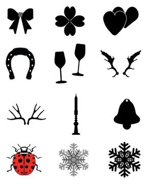 Winter icons Stock Illustration