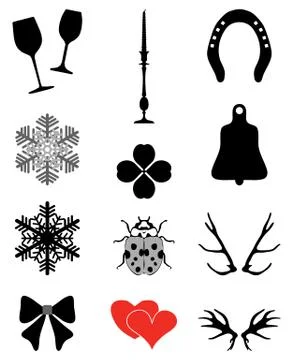 Winter icons Stock Illustration
