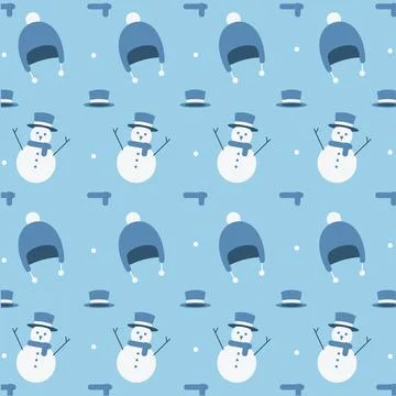 Winter icons Pattern background Vector Stock Illustration