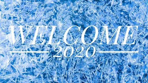 Winter icy blue background Stock Photos