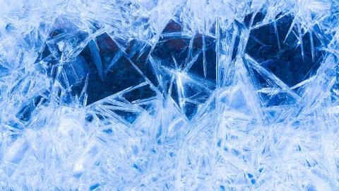 Winter icy blue background Stock Photos
