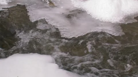 Winter icy stream. Stock-Footage 10787860
