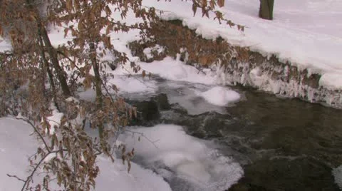 Winter icy stream. Stock-Footage 10787931