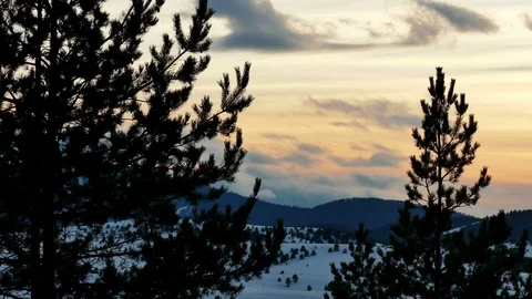 Winter Idyll in the Mountainous Area Stock Footage 101898093