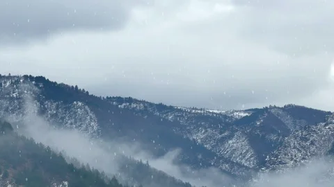 Winter Idyll in the Mountainous Area Stock Footage 101898098