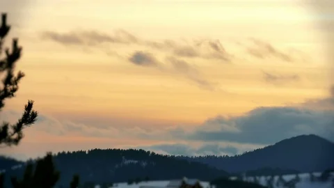 Winter Idyll in the Mountainous Area Stock Footage 102338308