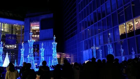 Winter Illuminations Tokyo Stock Footage 84287980