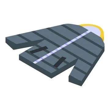 Winter jacket donation icon, isometric style Stock Illustration