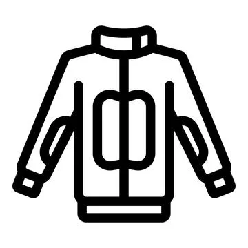 Winter jacket icon representing cold weather clothing for winter Stock Illustration