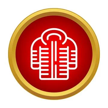 Winter jacket icon representing cold weather apparel Stock Illustration
