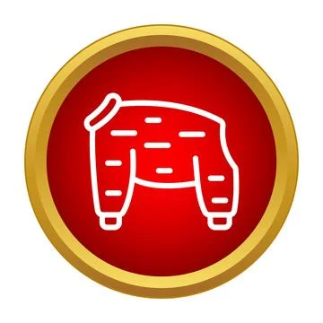Winter jacket icon representing warm clothing apparel Stock Illustration