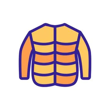 Winter jacket icon vector. Isolated contour symbol illustration Stock Illustration