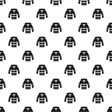 Winter jacket pattern seamless Stock Illustration