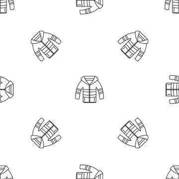 Winter jacket pattern seamless vector Illustrazione stock