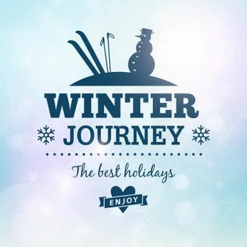Winter journey holidays poster vector poster card. イラスト素材