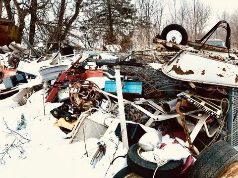 Winter Junk Pile Foto stock