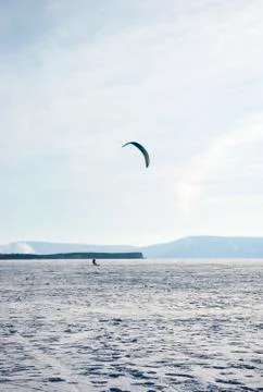 Winter kite Stock Photos
