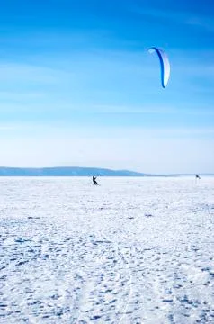Winter kite Stock Photos