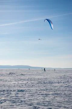 Winter kite Stock Photos