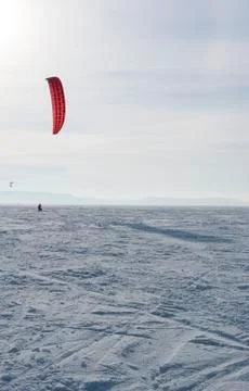 Winter kite Stock Photos