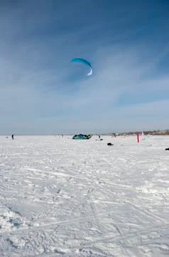 Winter kite Stock Photos