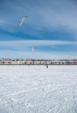 Winter kite Foto stock