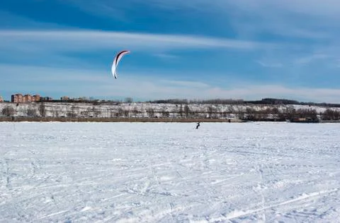 Winter kite Stock Photos