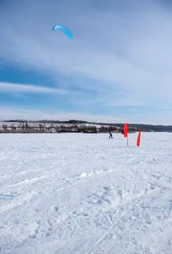 Winter kite Stock Photos